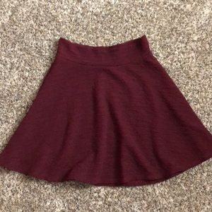 Burgundy Mini Skirt